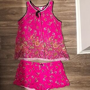 Secret Treasures Pink Paisley Sleepwear Set